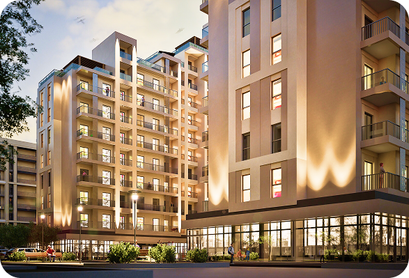 Dekorativ yoritish bilan zamonaviy ko'rinish